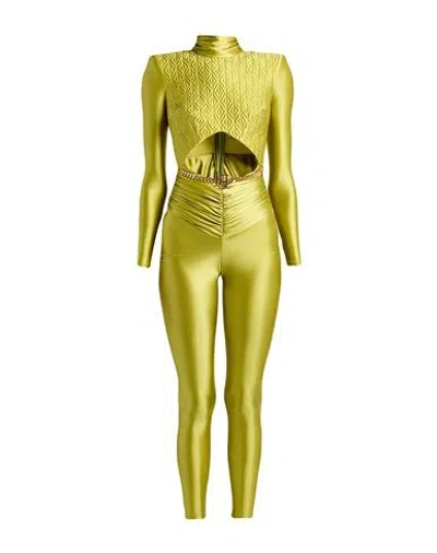 Elisabetta Franchi Woman Jumpsuit Lime Green Size 10 Polyamide, Elastane