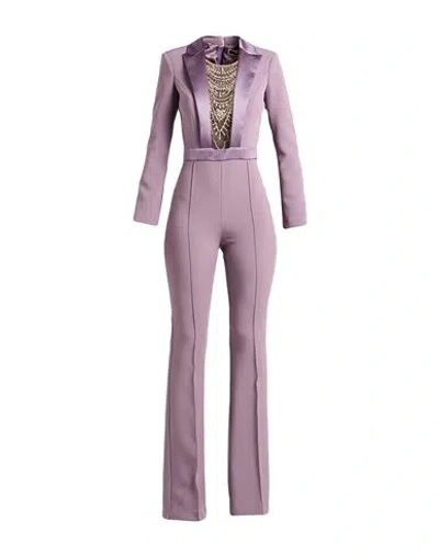 Elisabetta Franchi Woman Jumpsuit Mauve Size 2 Polyester, Elastane In Purple