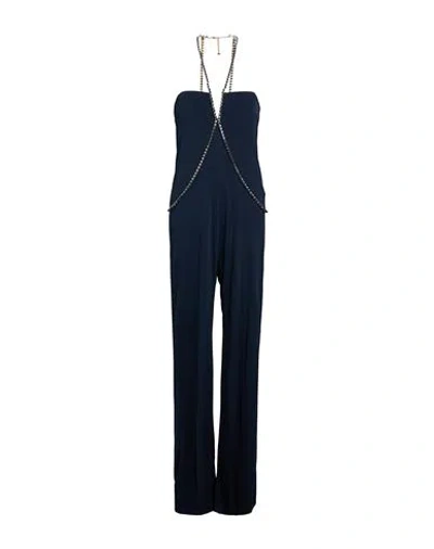 Elisabetta Franchi Woman Jumpsuit Midnight Blue Size 6 Viscose