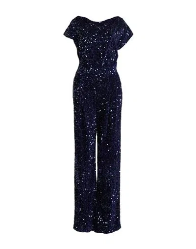 Elisabetta Franchi Woman Jumpsuit Navy Size 8 Polyester In Blue