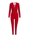 Elisabetta Franchi Woman Jumpsuit Red Size 6 Polyester, Elastane