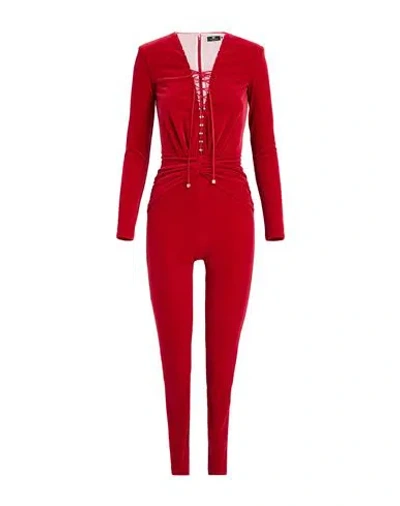Elisabetta Franchi Woman Jumpsuit Red Size 6 Polyester, Elastane