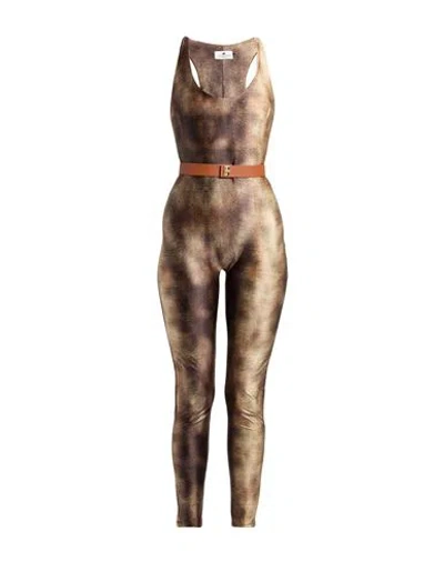 Elisabetta Franchi Woman Jumpsuit Sand Size 10 Polyamide, Elastane In Brown