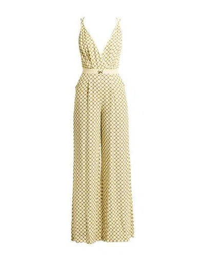 Elisabetta Franchi Woman Jumpsuit Yellow Size 10 Viscose