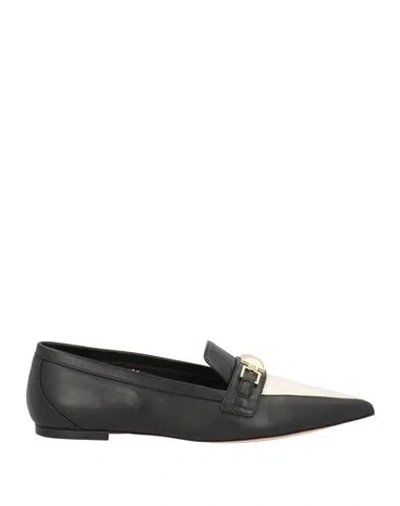 Elisabetta Franchi Woman Loafers Black Size 7 Leather