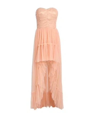 Elisabetta Franchi Woman Maxi Dress Apricot Size 6 Polyamide In Orange
