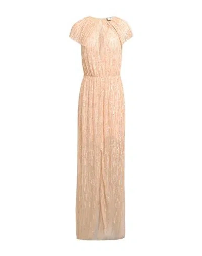 Elisabetta Franchi Woman Maxi Dress Beige Size 4 Polyamide In Yellow