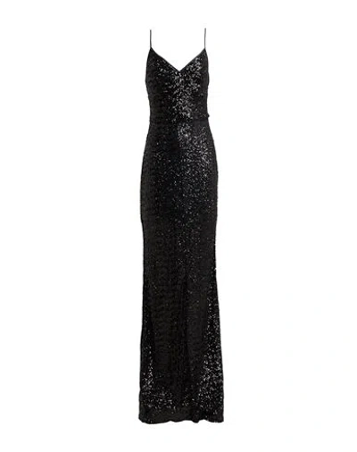 Elisabetta Franchi Woman Maxi Dress Black Size 8 Polyester, Elastane