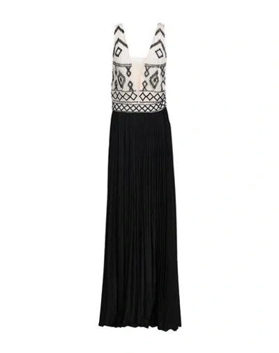 Elisabetta Franchi Woman Maxi Dress Black Size 12 Polyamide, Viscose, Polyester, Elastane