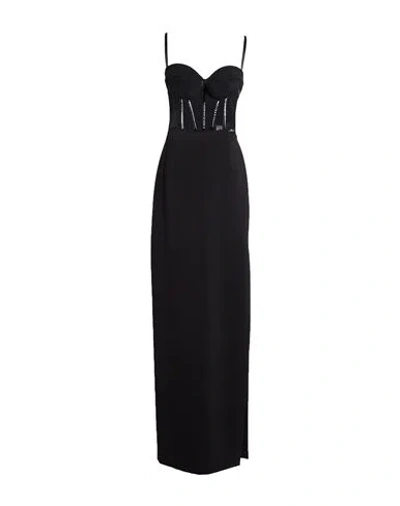 Elisabetta Franchi Woman Maxi Dress Black Size 4 Polyester, Elastane