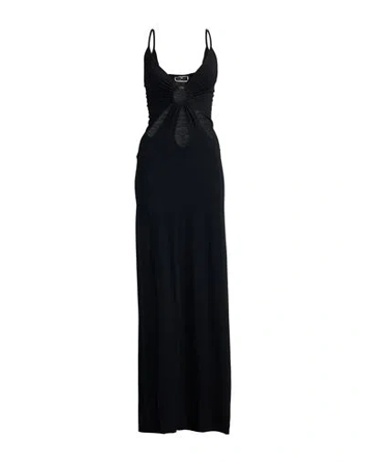 Elisabetta Franchi Woman Maxi Dress Black Size 6 Viscose, Polyester