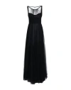 Elisabetta Franchi Monogram Tulle Gown In Black