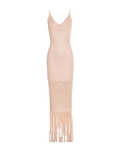 Elisabetta Franchi Woman Maxi Dress Blush Size 4 Viscose, Polyamide In Multi