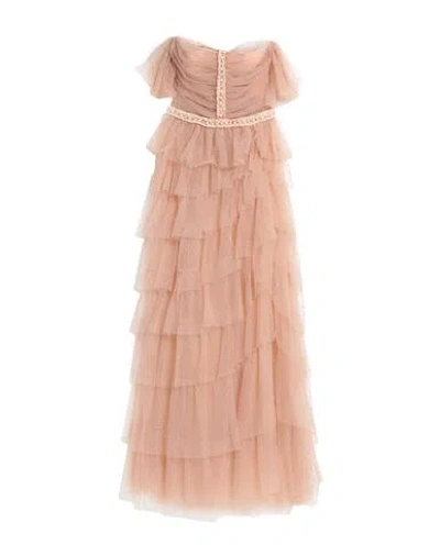 Elisabetta Franchi Woman Maxi Dress Blush Size 8 Polyamide, Viscose, Glass, Elastane In Pink