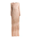 Elisabetta Franchi Woman Maxi Dress Blush Size 8 Viscose, Glass In Pink