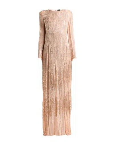 Elisabetta Franchi Woman Maxi Dress Blush Size 8 Viscose, Glass In Pink