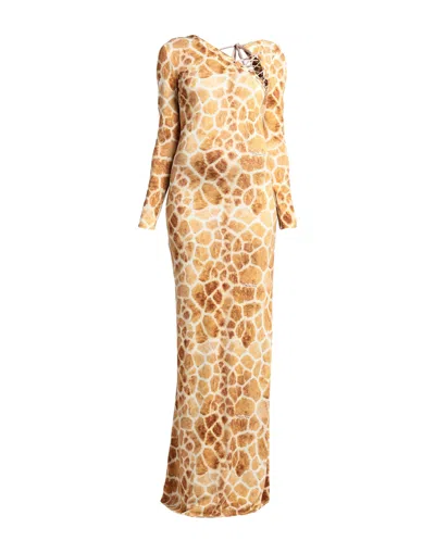 Elisabetta Franchi Long Dresses In Camel