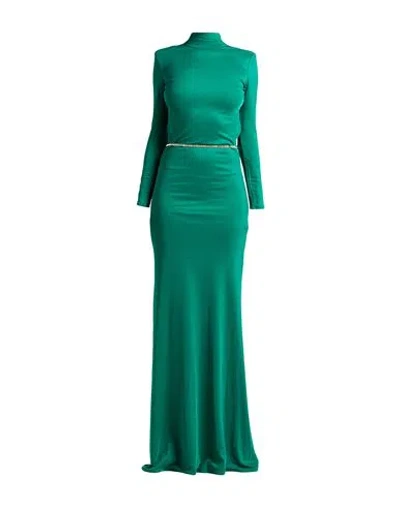 Elisabetta Franchi Woman Maxi Dress Emerald Green Size 4 Viscose, Elastane