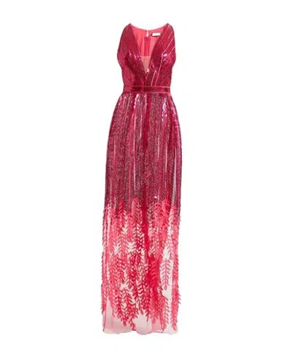 Elisabetta Franchi Woman Maxi Dress Fuchsia Size 8 Polyester In Pink
