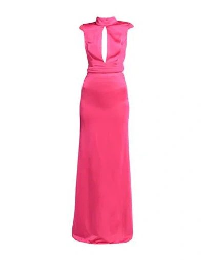 Elisabetta Franchi Woman Maxi Dress Fuchsia Size 6 Viscose, Elastane In Pink