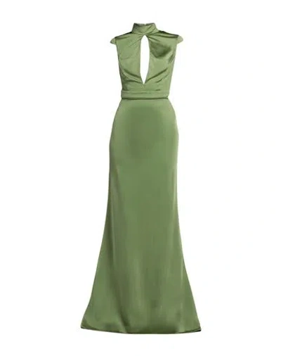 Elisabetta Franchi Woman Maxi Dress Green Size 6 Viscose, Elastane