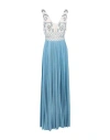 Elisabetta Franchi Woman Maxi Dress Light Blue Size 4 Polyamide, Viscose, Polyester, Elastane In Blue