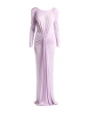 Elisabetta Franchi Woman Maxi Dress Lilac Size 8 Cupro, Elastane In Purple