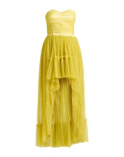 Elisabetta Franchi Woman Maxi Dress Lime Green Size 6 Polyamide