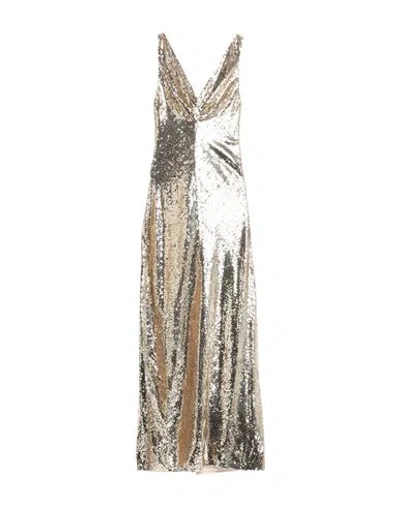 Elisabetta Franchi Woman Long Dress Platinum Size 12 Polyamide In Grey