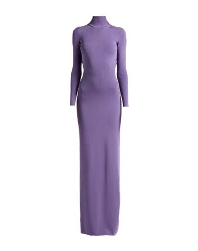 Elisabetta Franchi Woman Maxi Dress Purple Size 2 Viscose, Polyamide, Elastane