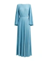 Elisabetta Franchi Red Carpet Woman Maxi Dress Sky Blue Size 2 Viscose, Polyester, Polyamide, Elasta