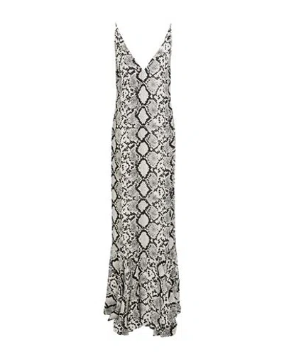 ELISABETTA FRANCHI ELISABETTA FRANCHI WOMAN MAXI DRESS WHITE SIZE 8 VISCOSE