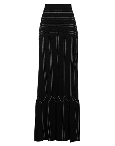 Elisabetta Franchi Woman Maxi Skirt Black Size 6 Viscose, Polypropylene, Polyester