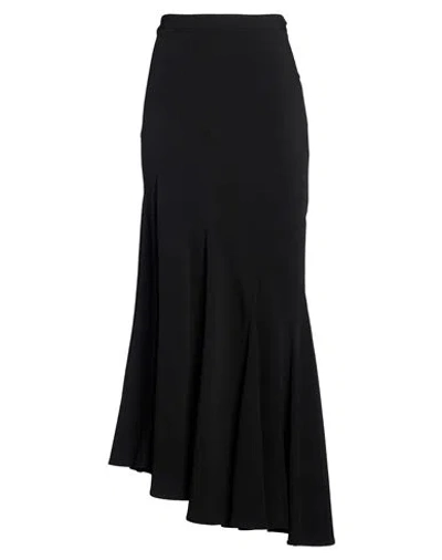 Elisabetta Franchi Woman Maxi Skirt Black Size 8 Polyester, Elastane