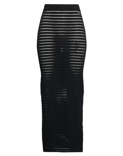Elisabetta Franchi Woman Maxi Skirt Black Size 8 Viscose, Polyester