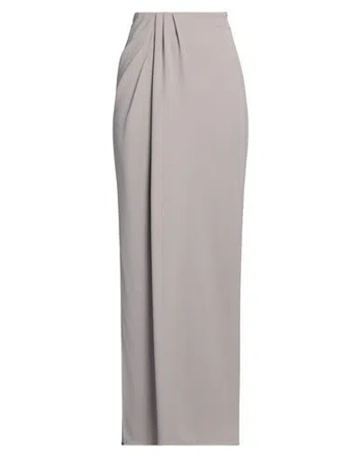 Elisabetta Franchi Woman Maxi Skirt Light Grey Size 8 Polyester