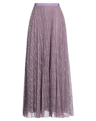Elisabetta Franchi Woman Maxi Skirt Mauve Size 2 Polyester, Polyamide