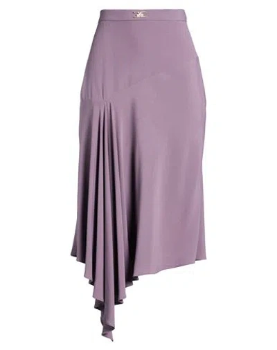 Elisabetta Franchi Woman Maxi Skirt Mauve Size 6 Acetate, Viscose In Purple