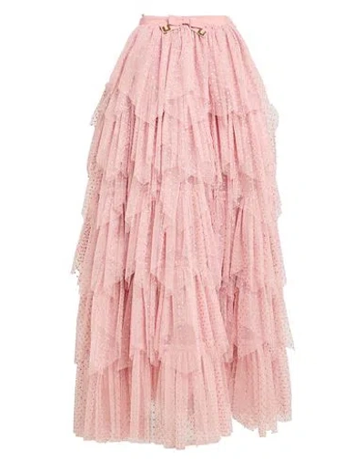 Elisabetta Franchi Woman Maxi Skirt Pink Size 4 Polyester, Polyamide