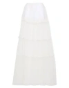 Elisabetta Franchi Woman Maxi Skirt White Size 4 Polyamide In White