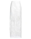 Elisabetta Franchi Woman Maxi Skirt White Size 4 Polyester In White