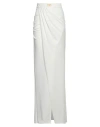 Elisabetta Franchi Woman Maxi Skirt White Size 8 Polyester, Elastane In White