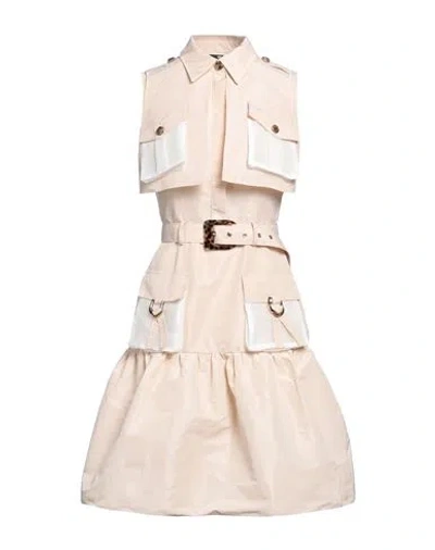 Elisabetta Franchi Woman Midi Dress Beige Size 6 Polyester, Viscose, Polyamide