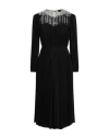 Elisabetta Franchi Woman Midi Dress Black Size 8 Viscose, Polyester, Polyamide, Elastane In Black