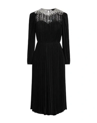 Elisabetta Franchi Woman Midi Dress Black Size 8 Viscose, Polyester, Polyamide, Elastane