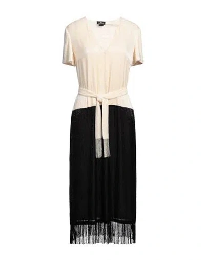 Elisabetta Franchi Woman Midi Dress Black Size 12 Polyester