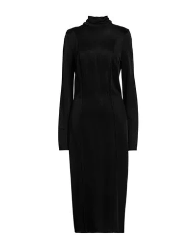 Elisabetta Franchi Woman Midi Dress Black Size 12 Viscose, Elastane In Black