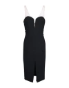 Elisabetta Franchi Woman Midi Dress Black Size 2 Polyamide, Elastane