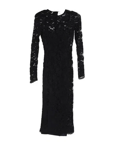 Elisabetta Franchi Woman Midi Dress Black Size 2 Polyamide, Viscose