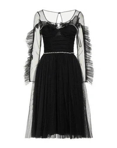 Elisabetta Franchi Woman Midi Dress Black Size 4 Polyamide